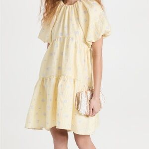 English Factory Floral Yellow Dress
